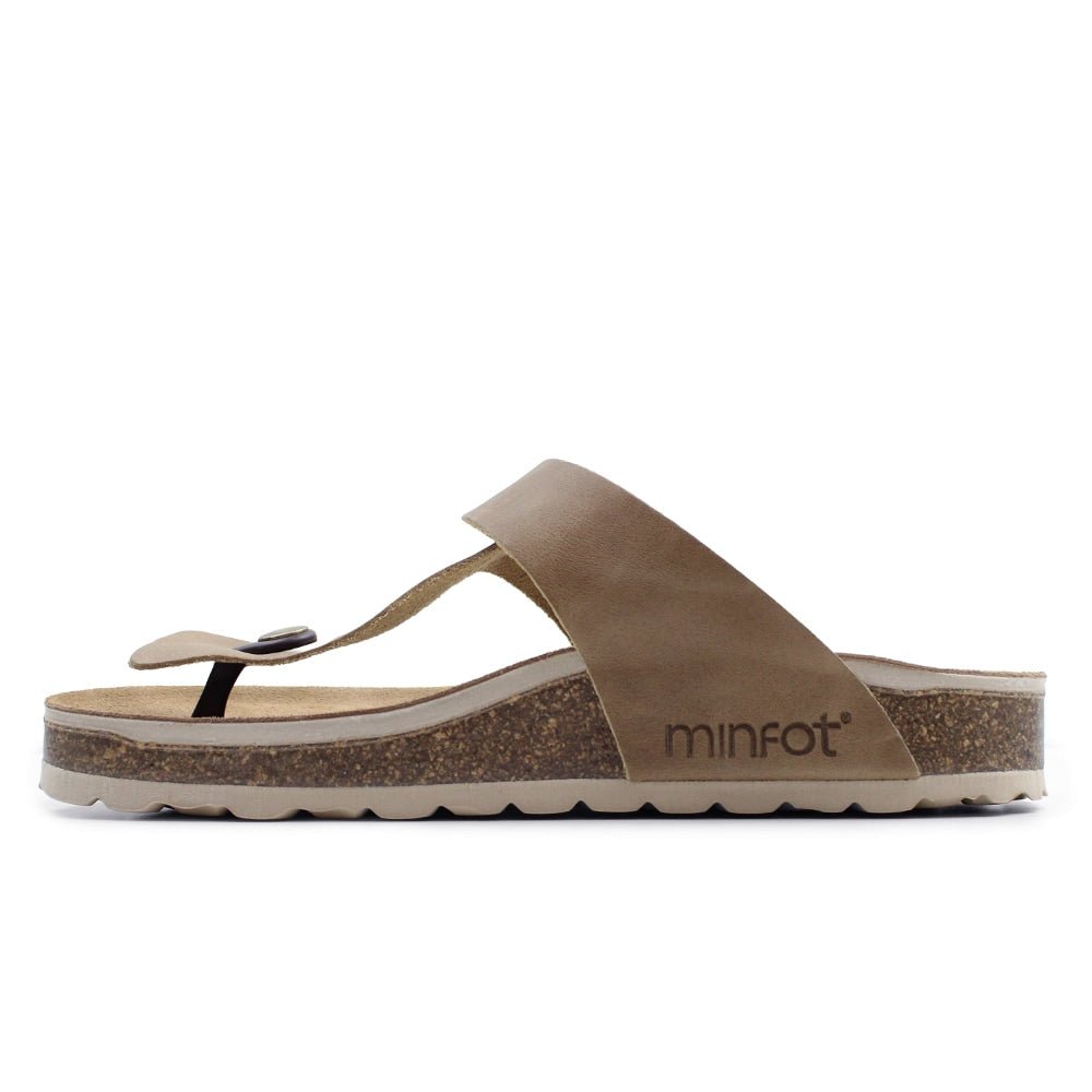 Minfot Noa Tåsandaler Läder Primo Soft Beige