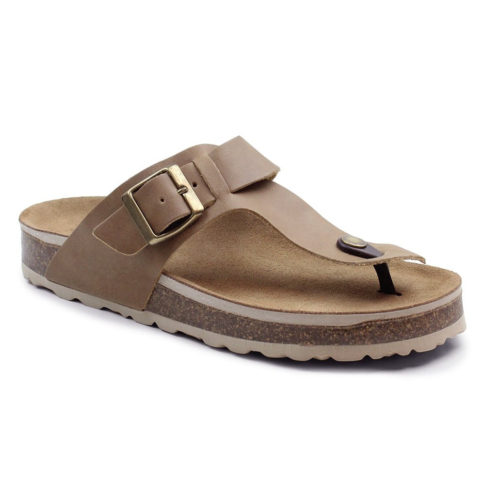 Minfot Noa Tåsandaler Läder Primo Soft Beige