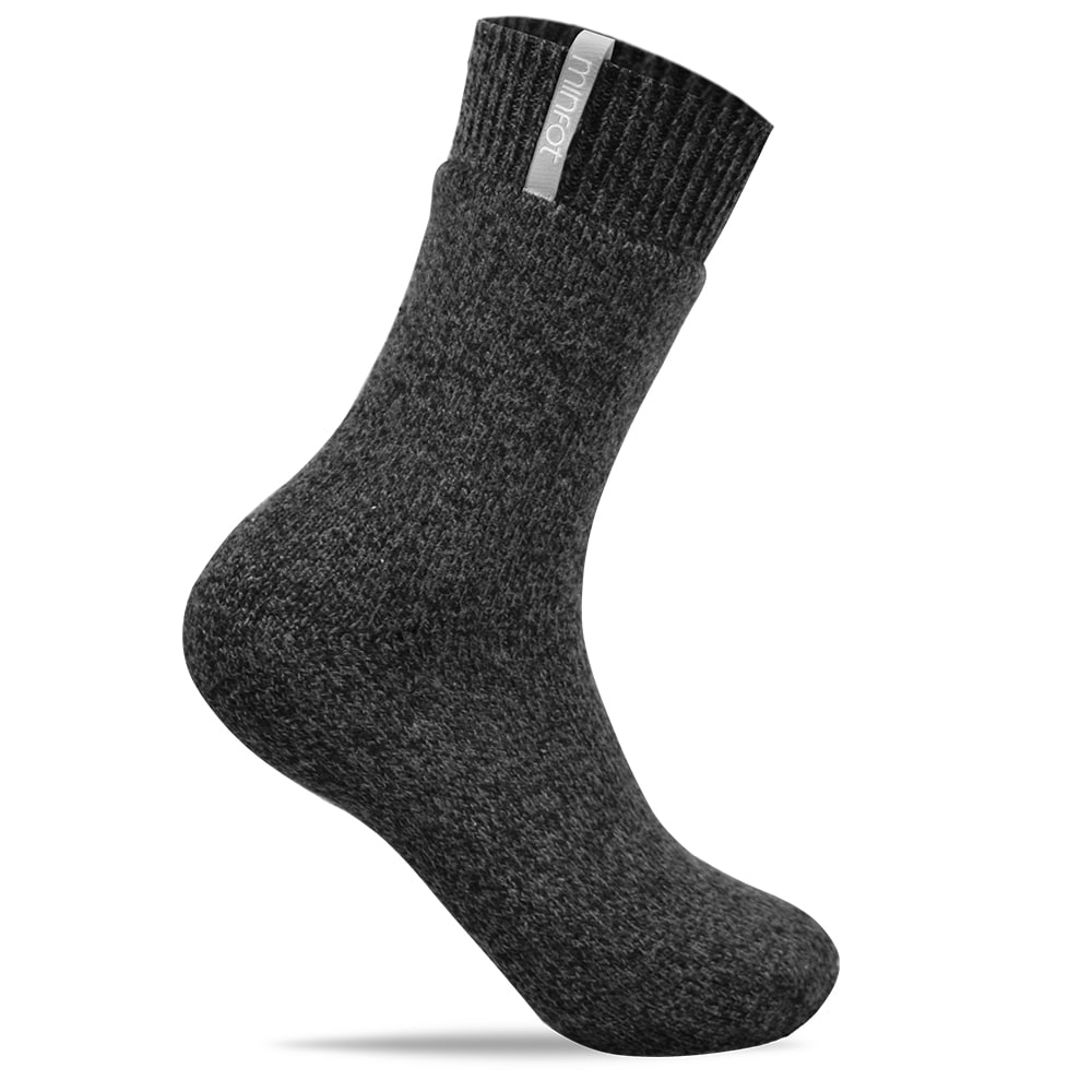 Minfot Raggsockor Mörkgrå Ullmix 1-pack