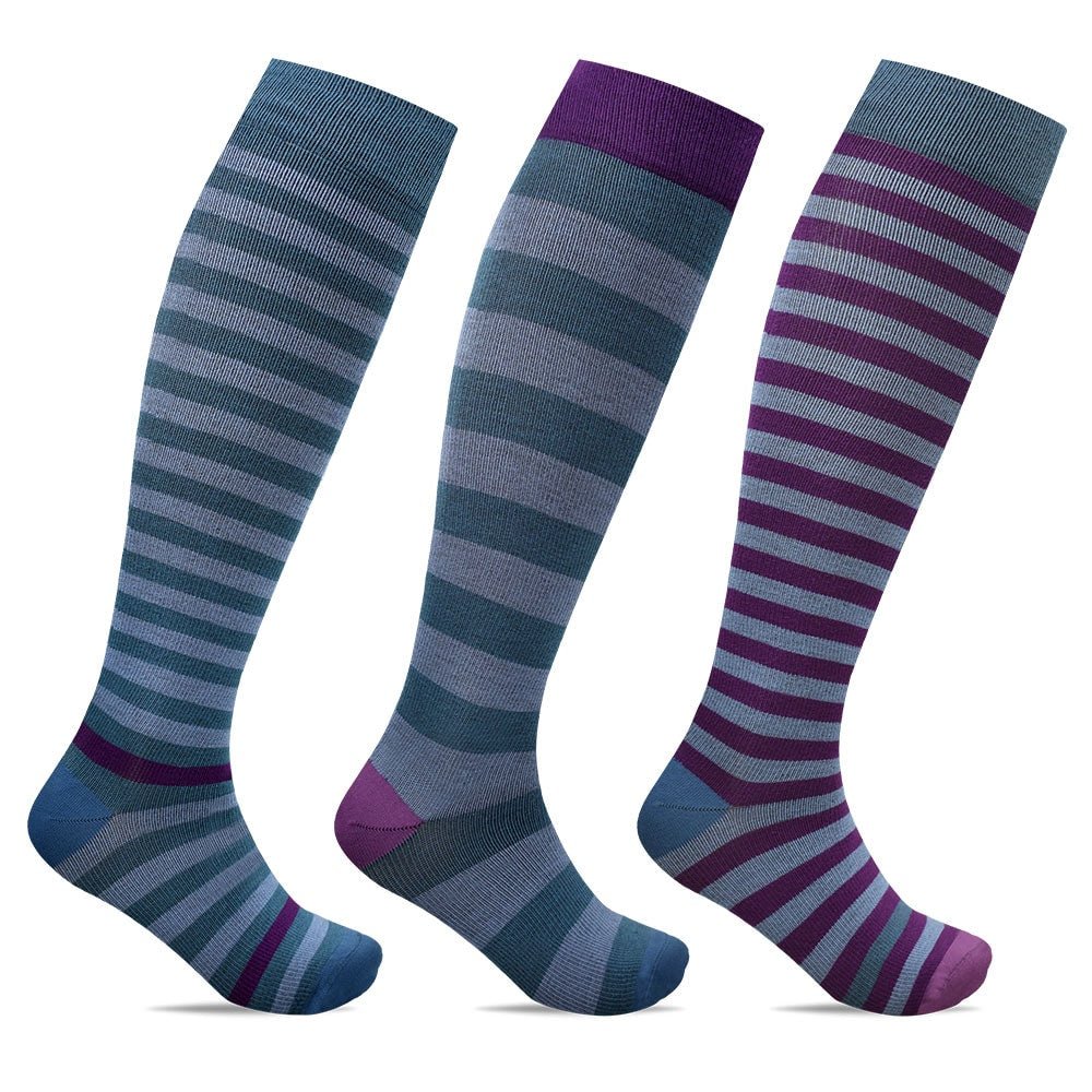 Minfot-Randiga-Stodstrumpor-Bambu-Fjord