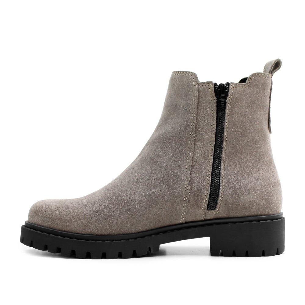 Minfot Ribe Chelsea Boots Zip Mocka Taupe