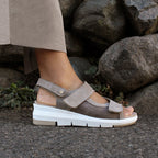 Minfot Sandaali Komfort Bea kantahihna Stretch Mokka Beige