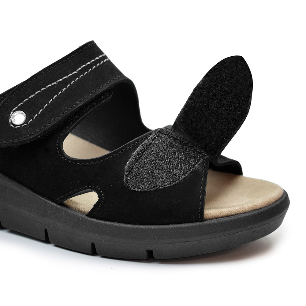 Minfot Sandal Komfort Maira Nubuck Svart