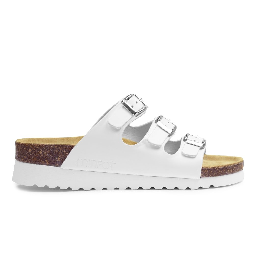 Minfot Sandal Mjuk Bio Vit Nappa