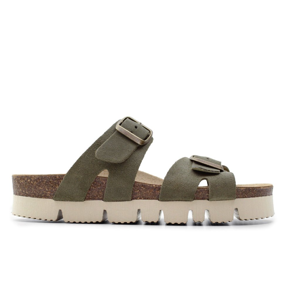 Minfot Upstep Lill Sandaler Dam Mocka Grön