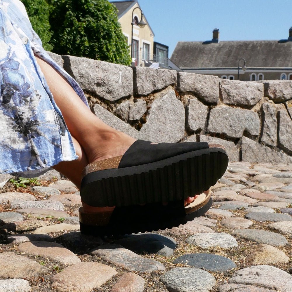 Minfot Sandal Mjuk Bio Nero Mocka