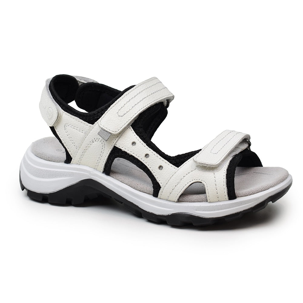 Minfot Sandhamn Sandaler Dam Läder Offwhite