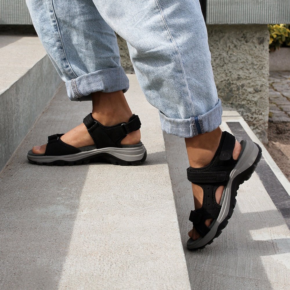 Minfot Sandhamn Sandaler Dam Nubuck Black