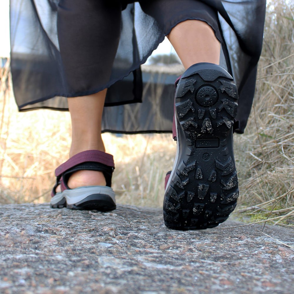 Minfot Sandhamn Sandaler Dam Nubuck Bordeaux