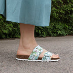 Minfot Softstep Sandaler Dam Biosandal 2-remmar Tropical Glow Vit