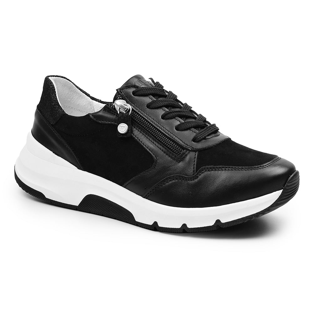Minfot Softrole Lux Sneakers Dam Stretch Svart