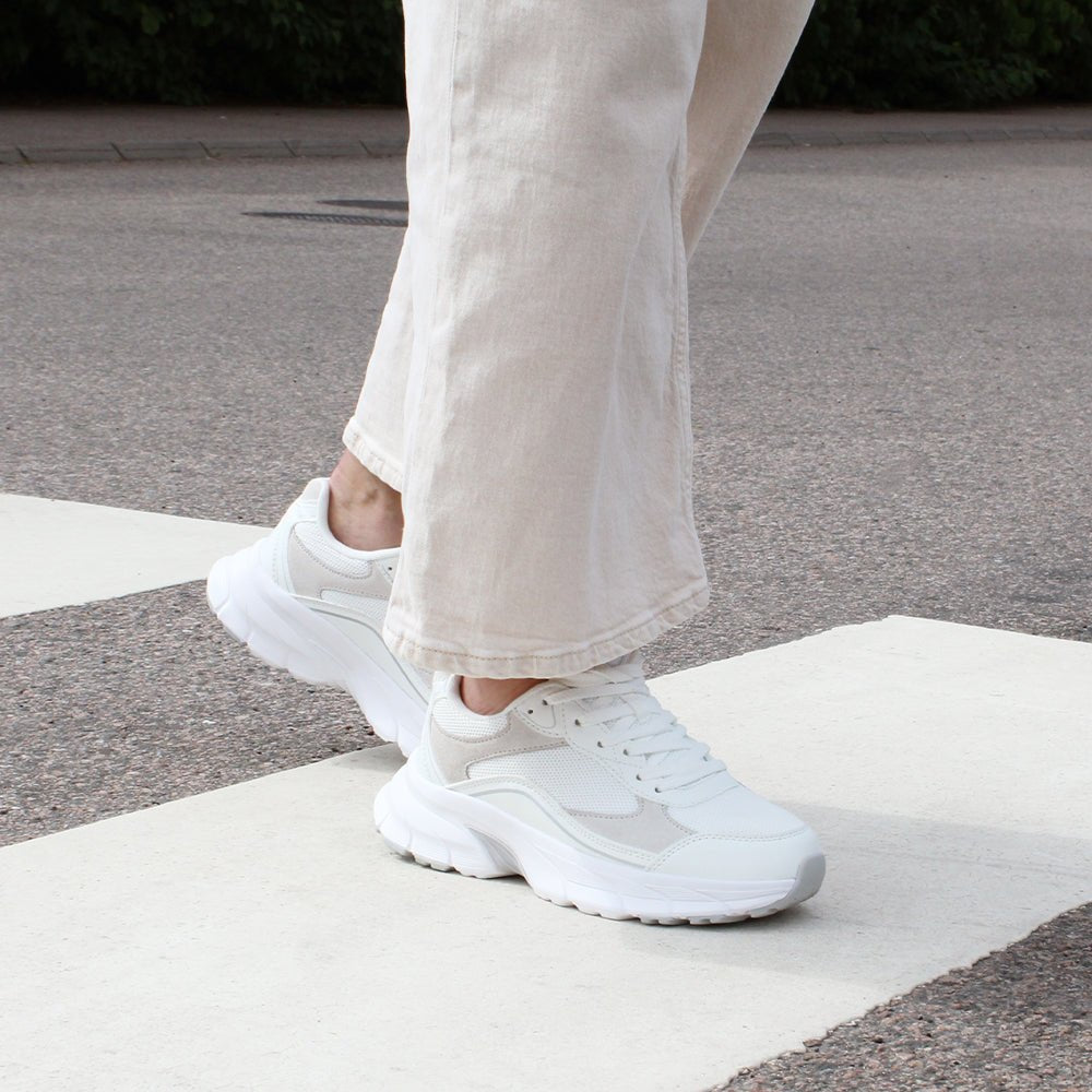 Minfot Sneaker Joy Dam Mesh Mocka Vit