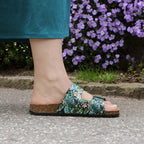 Minfot Softstep Sandaalit Naisten Biosandaali 2 hihnaa Tropical Glow Musta