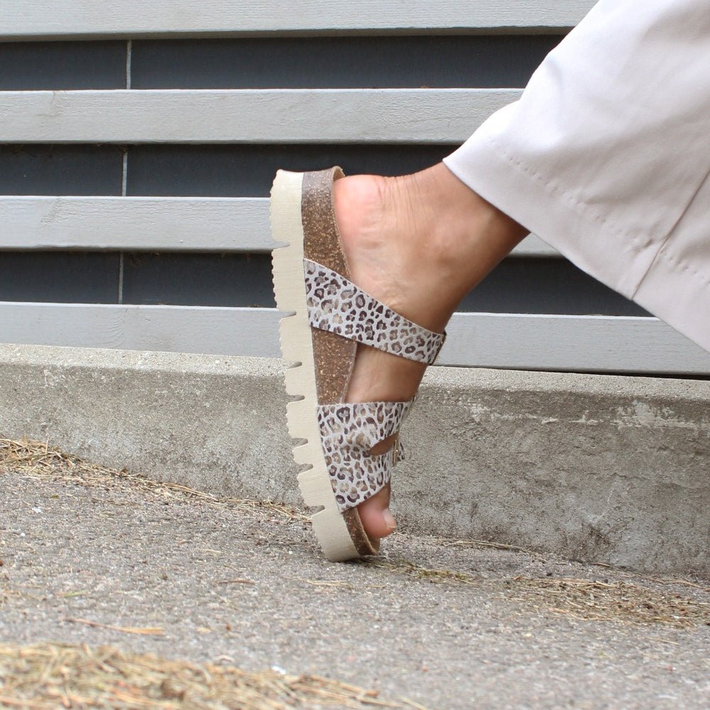 Minfot Upstep Lux Sandaler Dam Leopard Beige