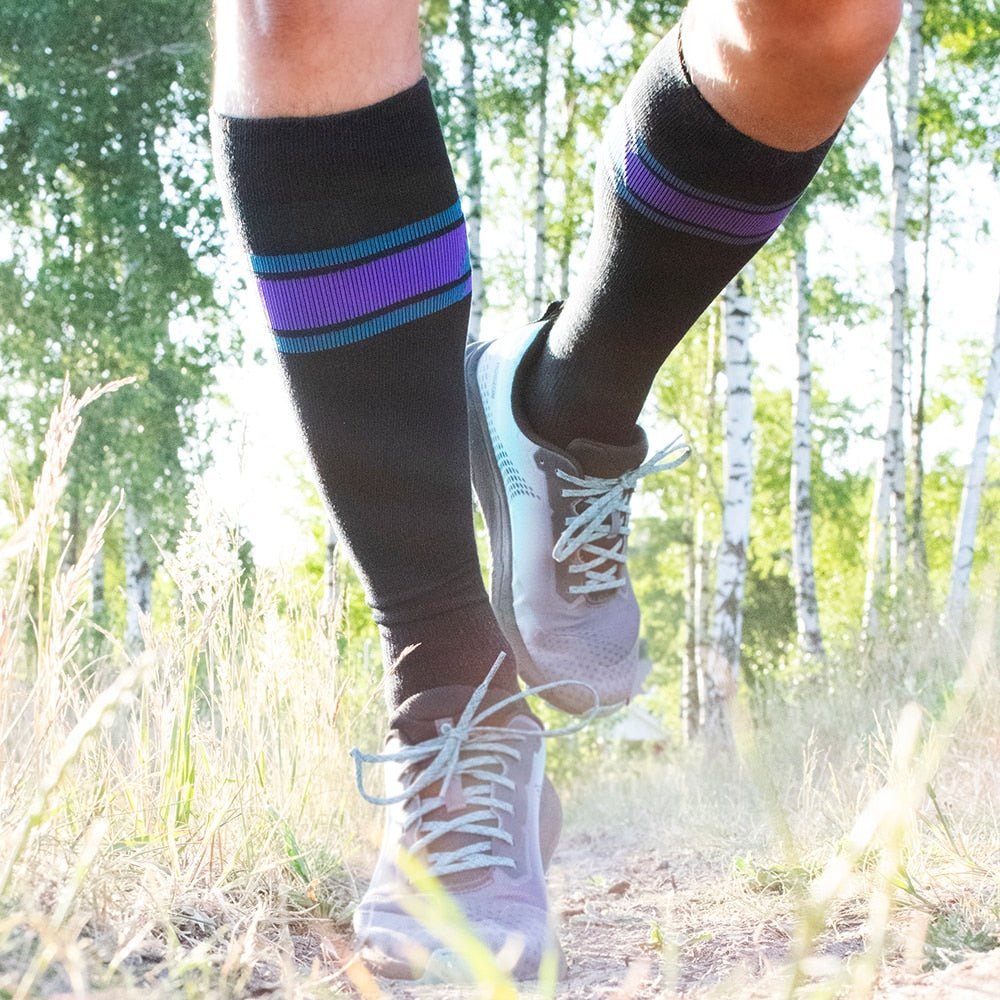 Minfot Sport Kompressionsstrumpor Lyocell Energy Svart 2-pack