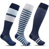 Minfot Stödstrumpor Breda Bomull Maritim 3-pack