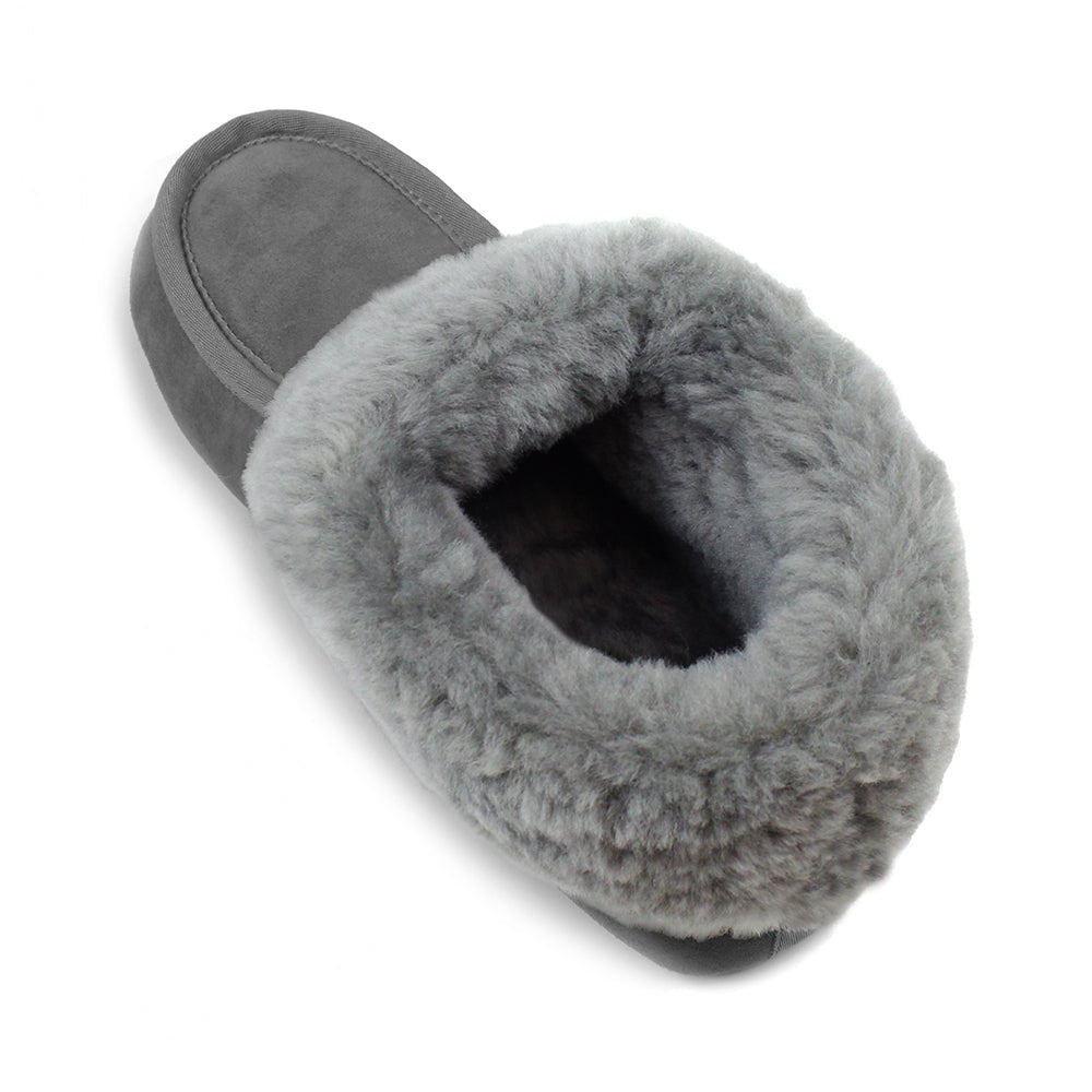 Minfot Fårskinnstofflor Sunne Grafit Grå Mocka
