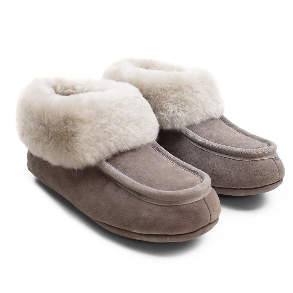 Minfot Fårskinnstofflor Sunne Taupe Mocka