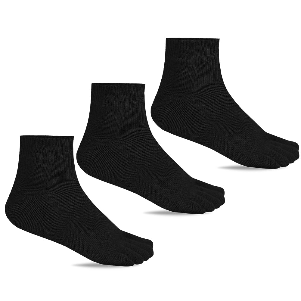 Minfot Tåstrumpor Sport Svart 3-pack