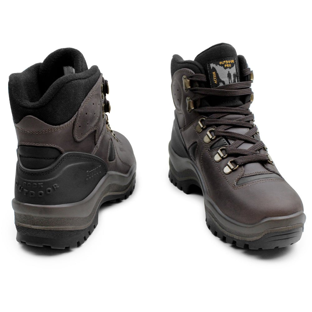 Minfot Trekker Vaelluskengät Unisex Vettä Hylkivä TEX Nahka Ruskea