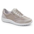 Minfot Way Sneaker Dam Bred Stretch Zip Beige