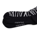 Minfot Tukisukat Bambu Zebra Mustat 1-pakkaus