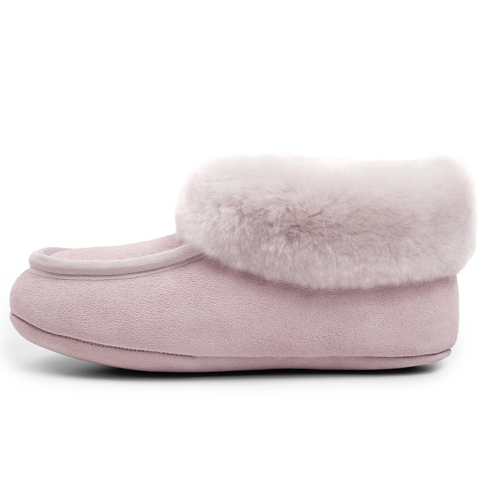 Minfot Fårskinnstofflor Sunne Rose Mocka