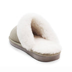 Minfot Fårskinnstofflor Slip-on Duved med sula Sand