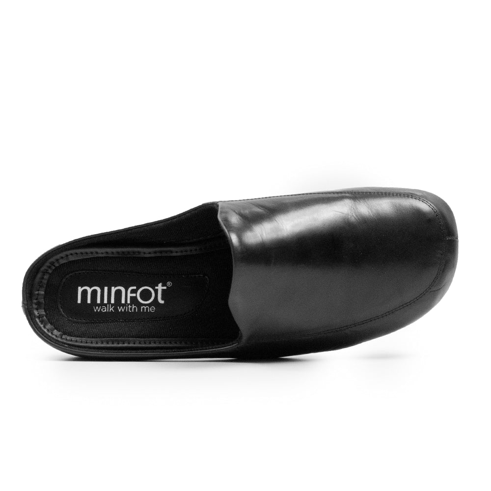 Minfot Herrtofflor Tage Läder Svart
