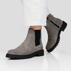 Minfot Ribe Chelsea Boots Zip Mocka Taupe