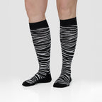 Minfot Tukisukat Bambu Zebra Mustat 1-pakkaus