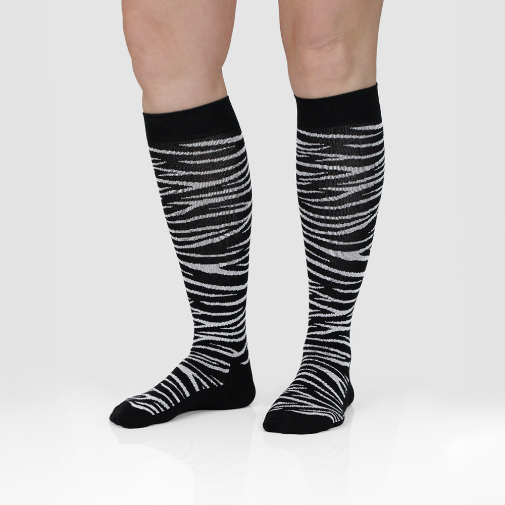 Minfot Tukisukat Bambu Zebra Mustat 1-pakkaus