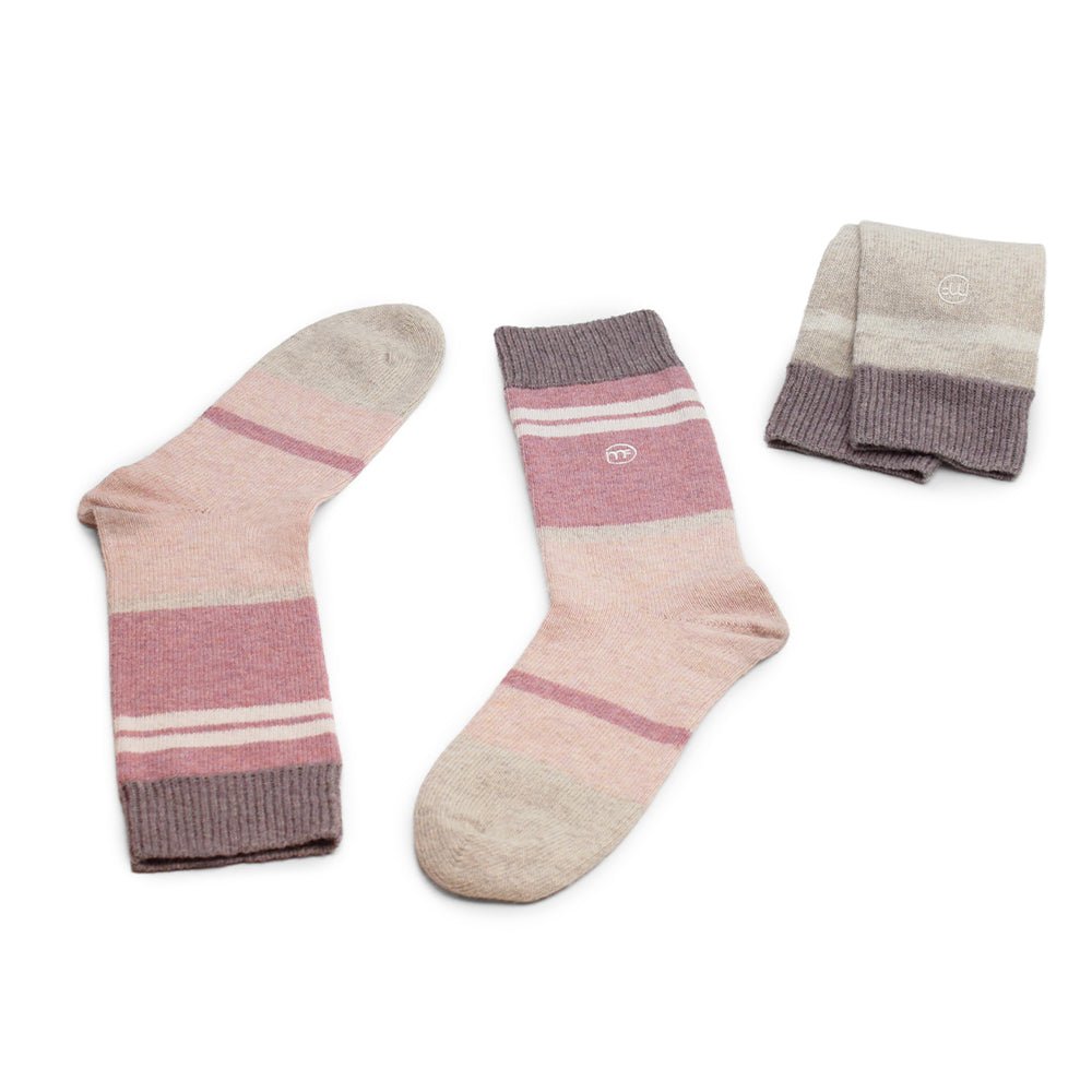 Minfot Ullstrumpor Strand Korall 2-pack