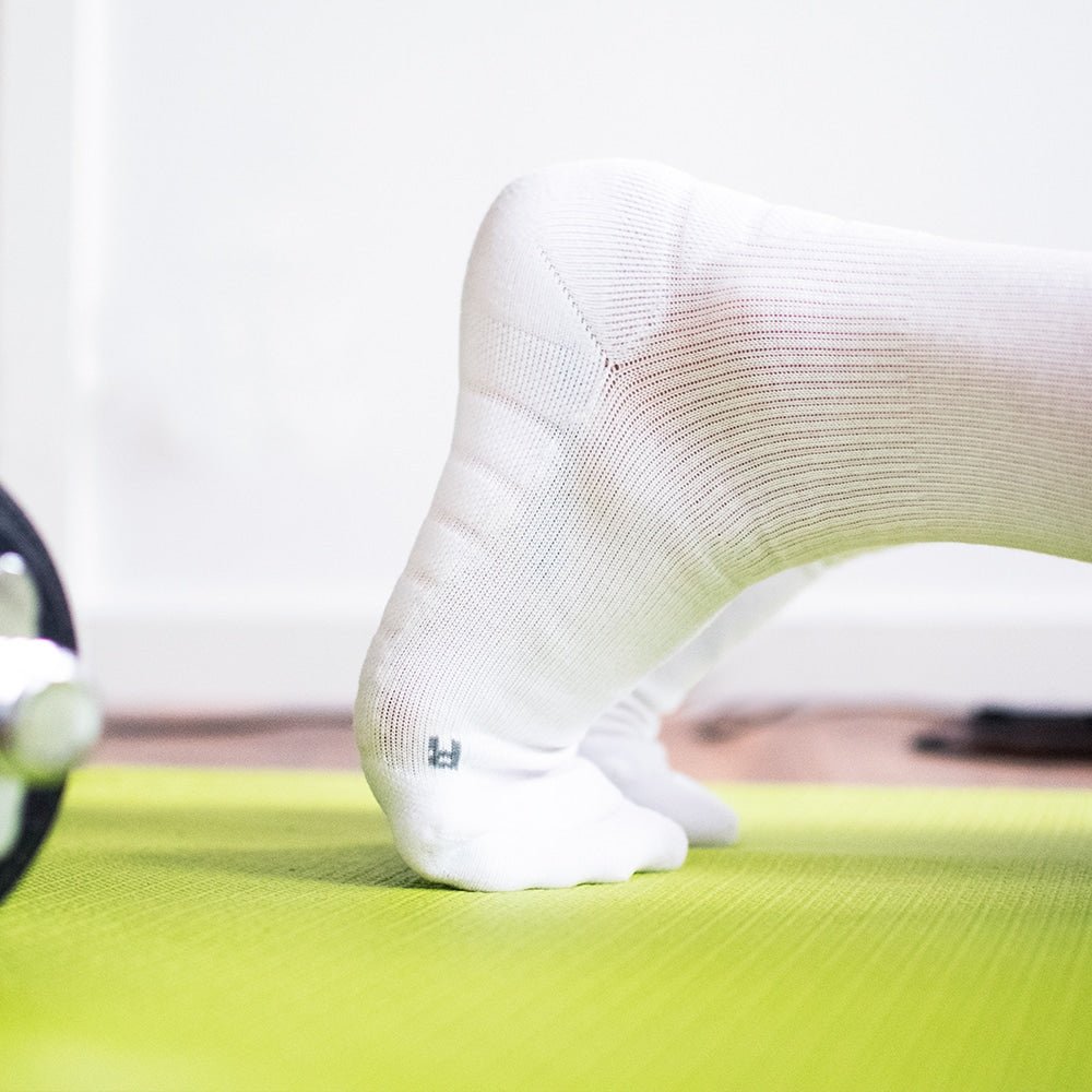 Minfot Sport Kompressionsstrumpor Lyocell Power Vit 2-pack
