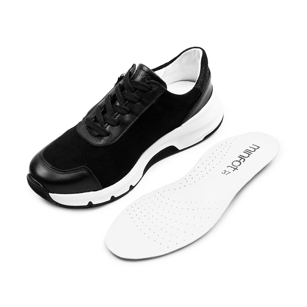 Minfot Softrole Lux Sneakers Dam Stretch Svart
