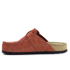 Scholl Tofflor Bora Moccasin Dam Mocka Röd