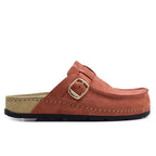 Scholl Tofflor Bora Moccasin Dam Mocka Röd