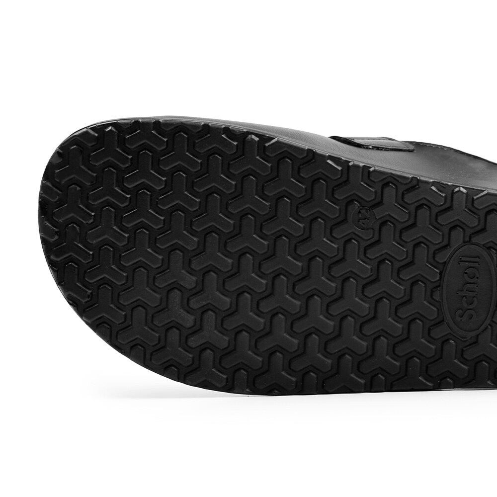 Scholl Tofflor Elio Strap Herr Läder Svart