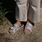 Minfot Softstep Sandaler Dam Biosandal 2-remmar Tropical Glow Vit