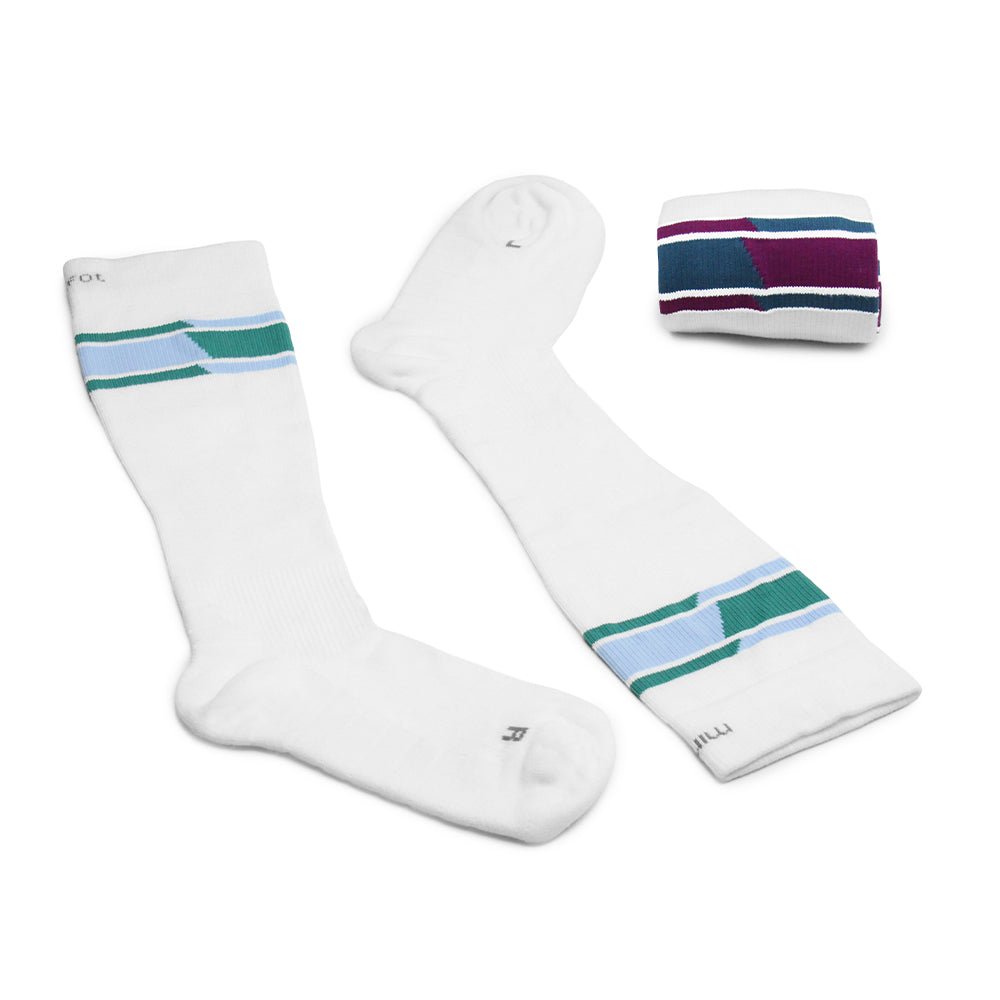 Minfot Sport Kompressionsstrumpor Lyocell Power Vit 2-pack