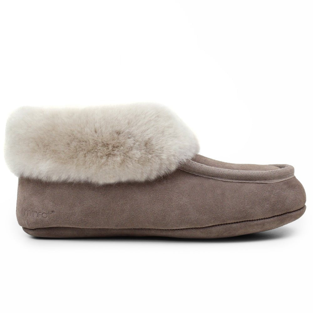 Minfot Fårskinnstofflor Sunne Taupe Mocka