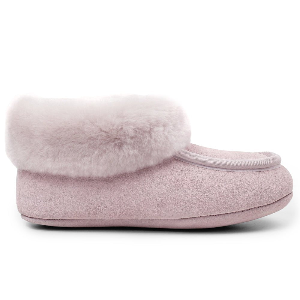 Minfot Fårskinnstofflor Sunne Rose Mocka