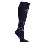 SupCare Stödstrumpor Bred Eko Bomull Monstera Navy Blue 1-pack