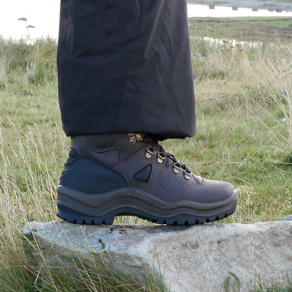 Minfot Trekker Vaelluskengät Unisex Vettä Hylkivä TEX Nahka Ruskea