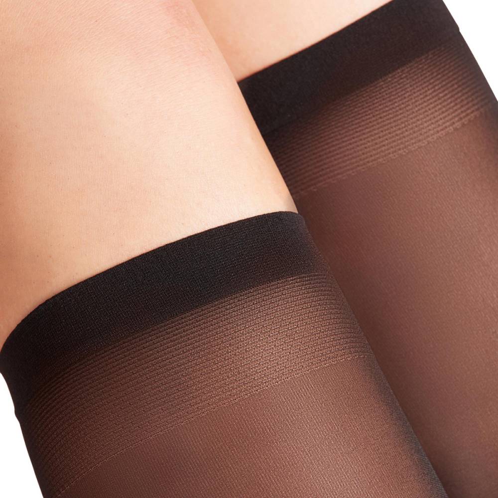 Falke Stödstrumpor Vitalize Dam Nylon 20 den Svart 1-pack