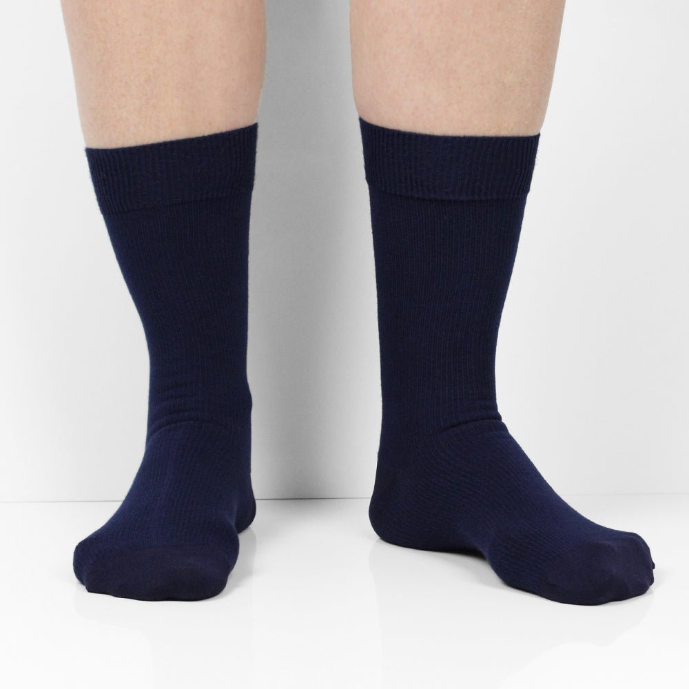 ankel-hoga-stodstrumpor-bambuviskos-komfort-navy