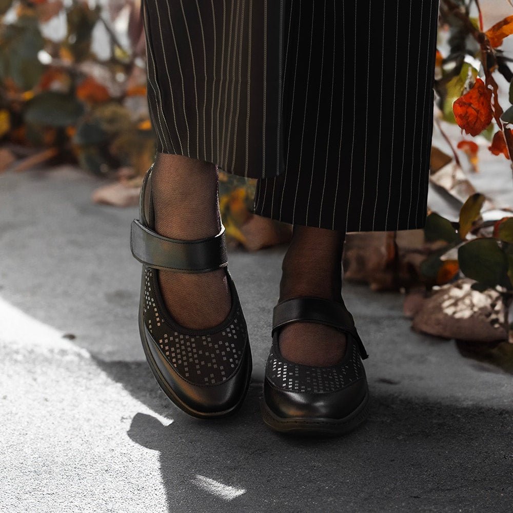 Minfot Ebba Ballerinasko Stretch Svart