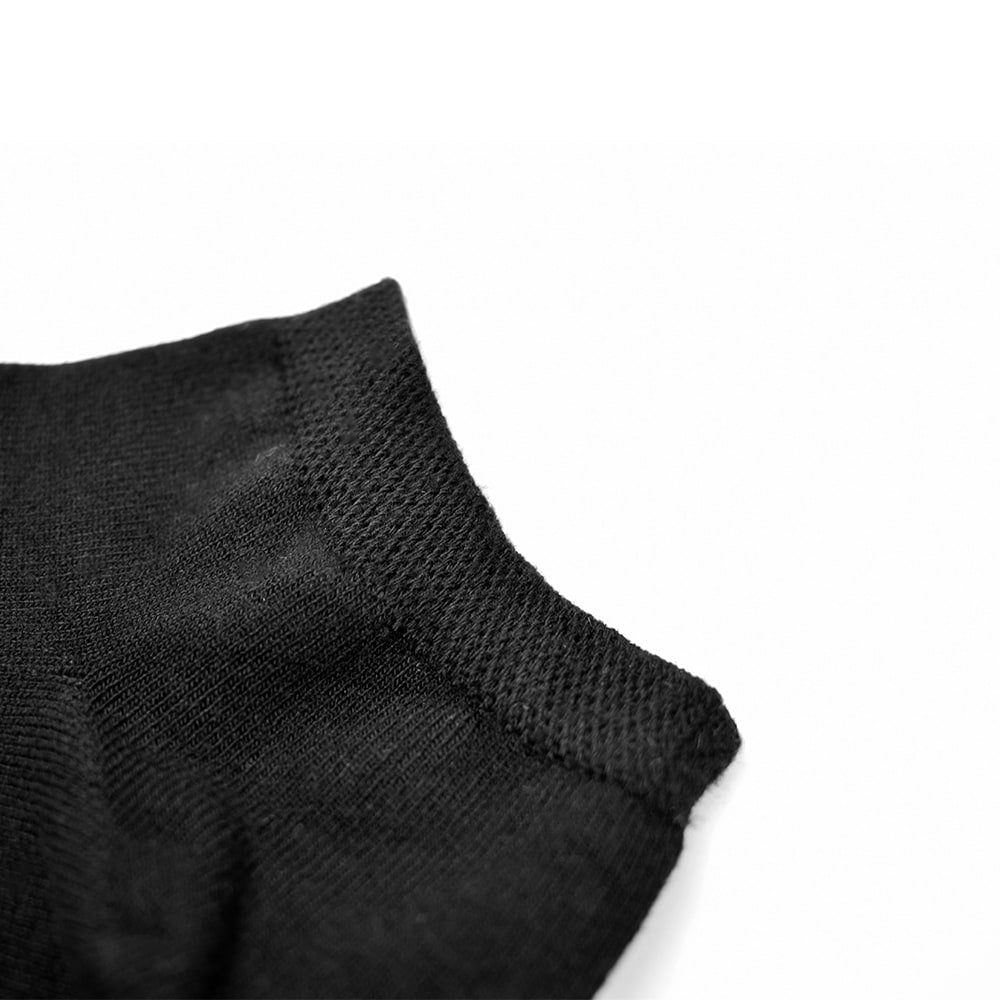 Minfot Sensitive Bambusukat Sneaker Mustat 5-pakkaus Tennarisukat