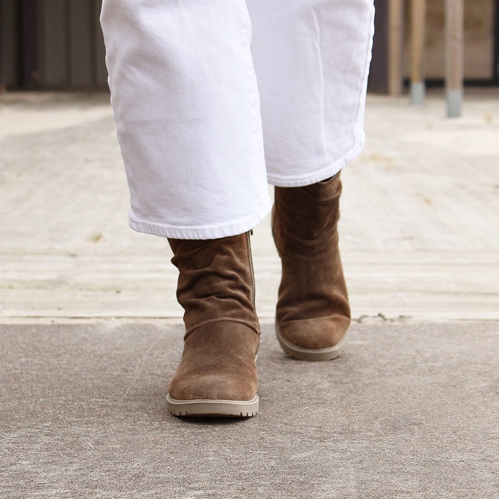 Minfot Jolie Boots med Gummiklack Zip Aquastop-TEX Stone