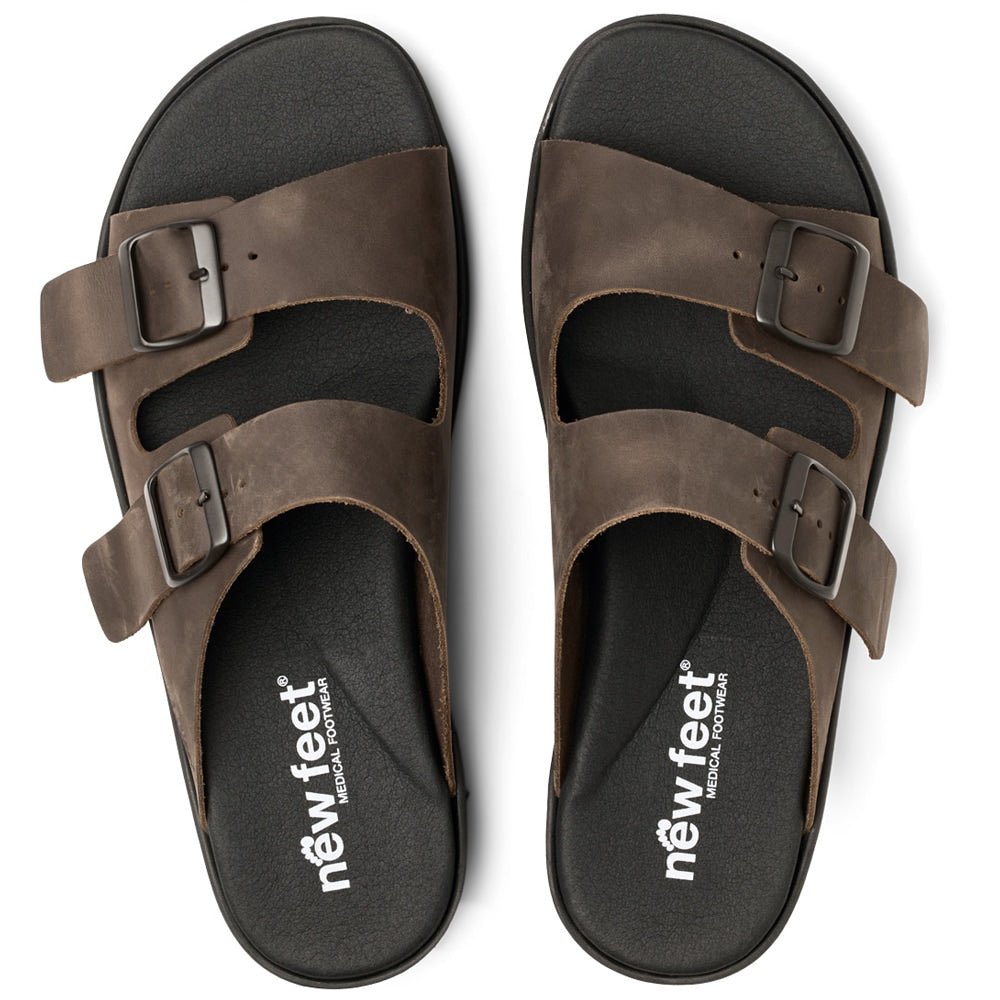 New Feet Connie Breda Sandaler Unisex Oljat läder Brun